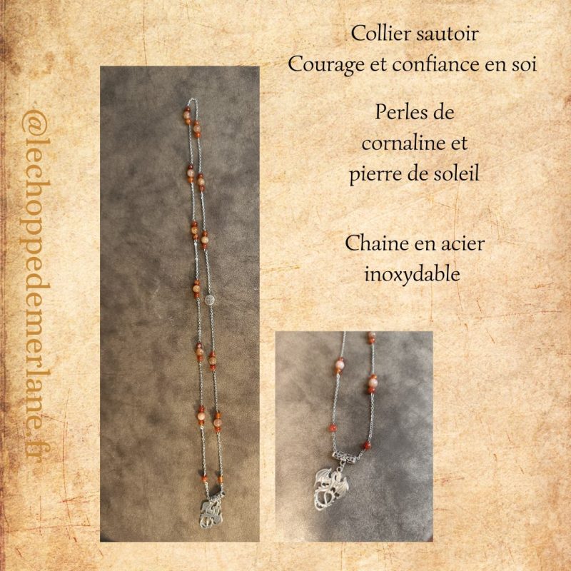 Collier sautoir "Confiance en soi"
